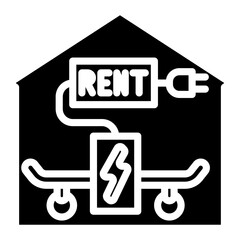 Electric Skateboard Rental Hub icon vector image. Can be used for Personal Transportation.