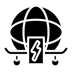 Electric Skateboard City Tours icon vector image. Can be used for Personal Transportation.