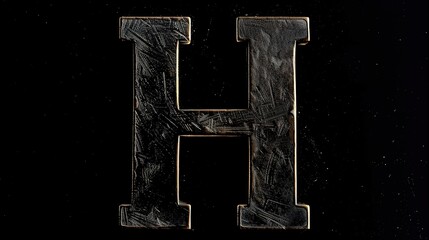 Letter H on Black Background - a bold and modern visual. The image highlights a striking letter H on a sleek black backdrop, offering a clean and impactful aesthetic