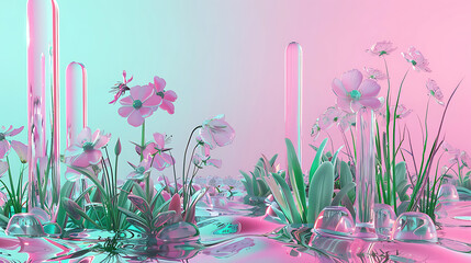 cyber glass flower