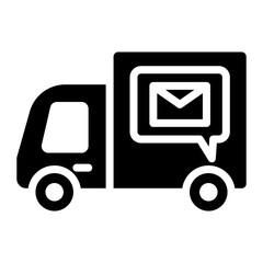 Mail Truck icon vector image. Can be used for Postal Service.