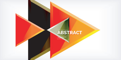 Abstract background - glossy triangles. Vector Illustration For Wallpaper, Banner, Background, Card, Book Illustration, landing page