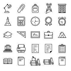 office icons set with transparent background