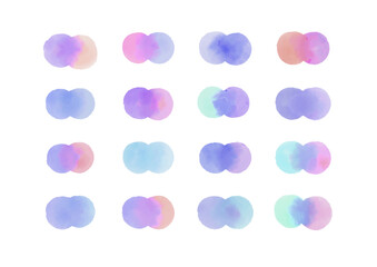 丸い水彩のあしらい2