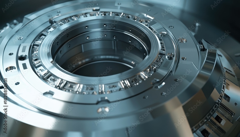 Poster High-tech CNC milling machine component showcasing precision machining in action