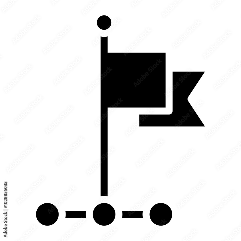 Poster milestone icon vector image. can be used for action plan.