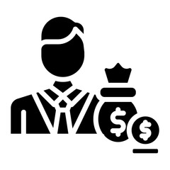 Loan Officer icon vector image. Can be used for Loan.