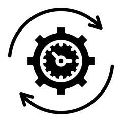 Capacity Utilization icon vector image. Can be used for Operations Management.