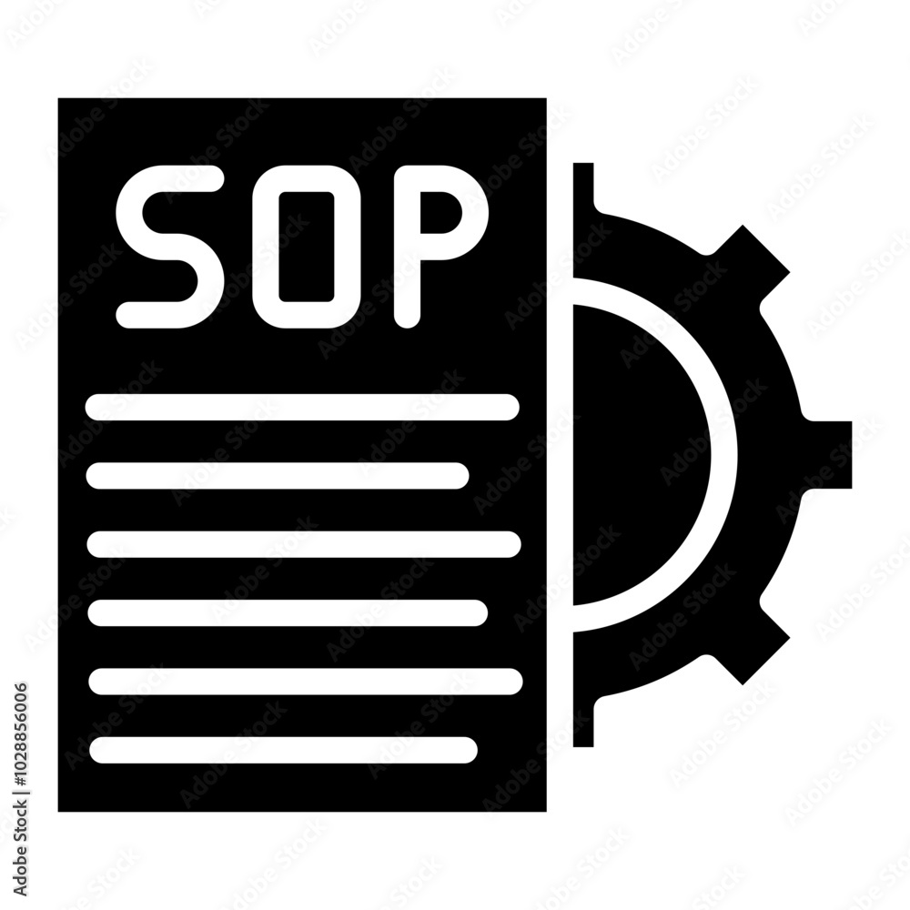 Aufkleber standard operating procedure icon vector image. can be used for operations management.