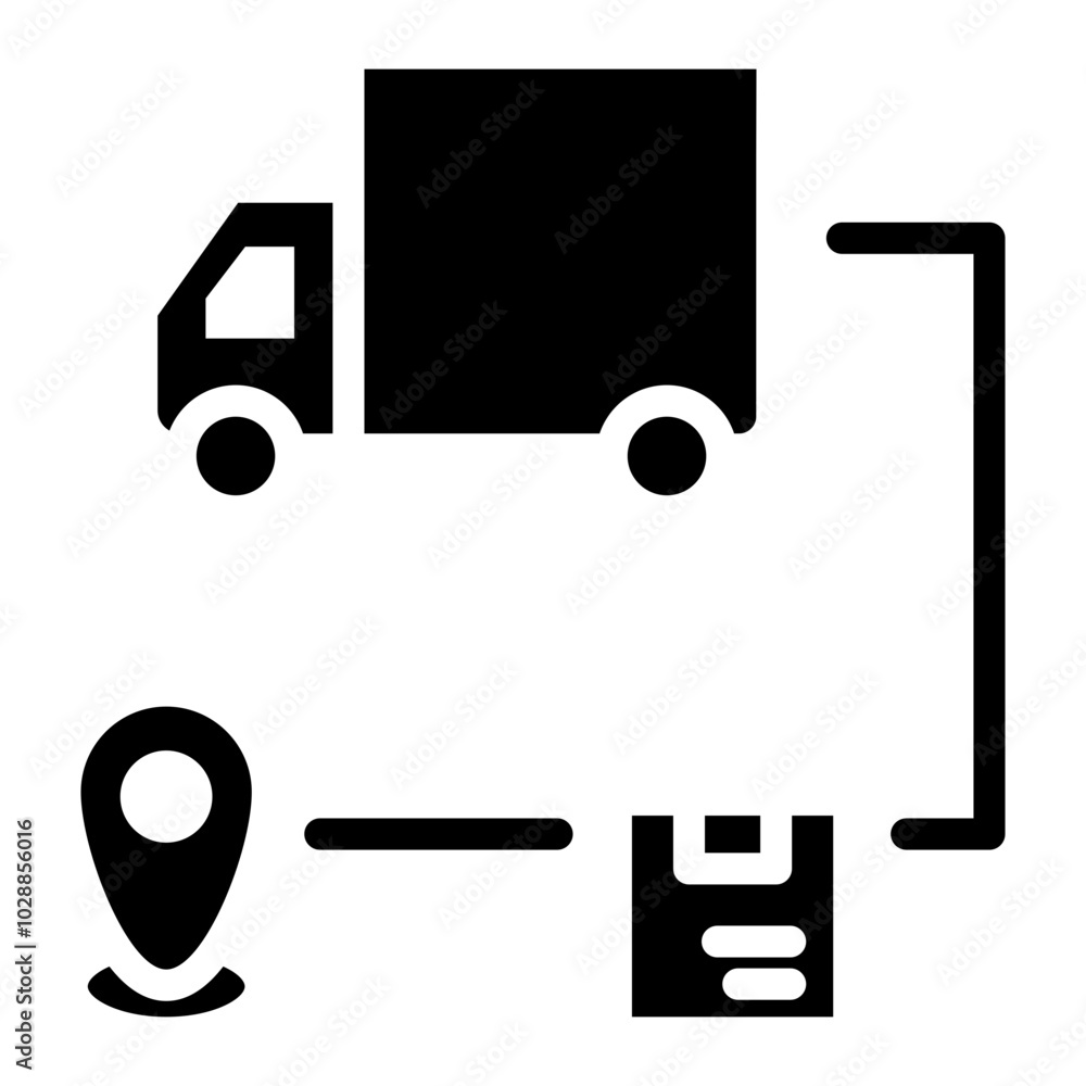 Sticker Supply Chain icon vector image. Can be used for Operations Management.