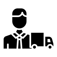 Customer Delivery icon vector image. Can be used for Order Fulfilment.