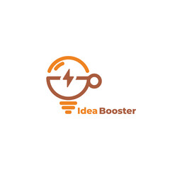 idea coffee light bulb symbol icon vector colorful concept