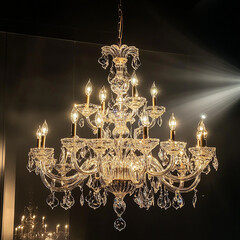 chandelier in the dark