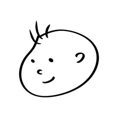 Obraz premium cute cartoon face