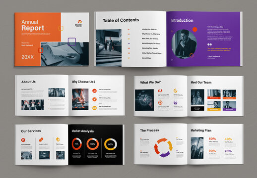 Annual Report Landscape Brochure Template