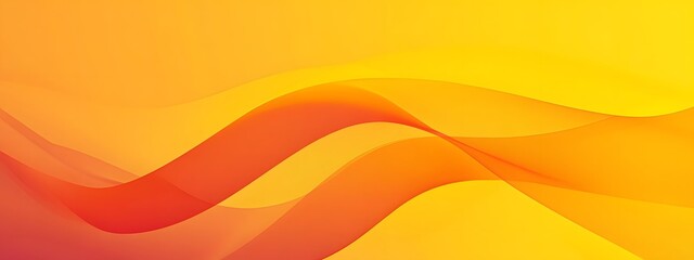 Fototapeta premium Simple yellow background, simple lines, simple curves, orange gradient, soft light