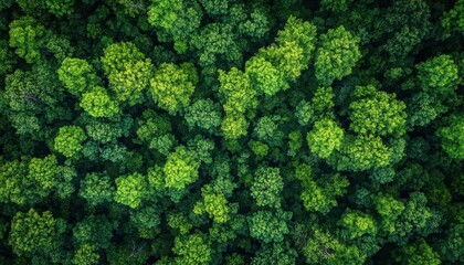 Fototapeta premium Exploring a vibrant green forest promoting biodiversity and sustainability practices