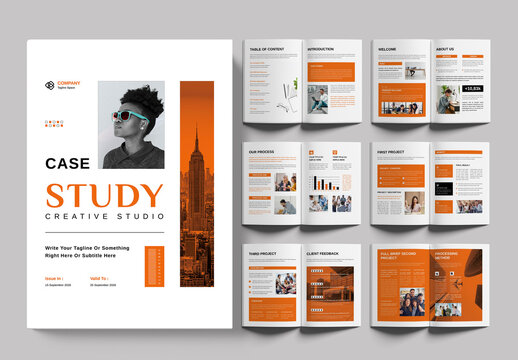 Case Study Booklet Template Design Layout