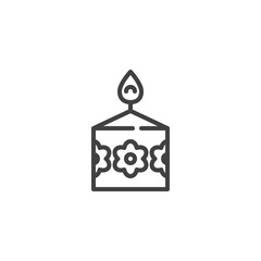 Christmas Candle line icon