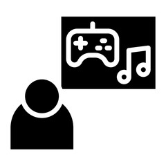 Entertainment icon vector image. Can be used for Elderly Care.