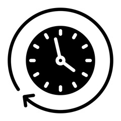 Time Travel icon vector image. Can be used for Movie Genres.