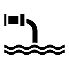 Discharge icon vector image. Can be used for Water Treatment.