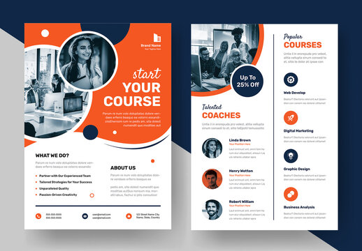 Online Course Educational Flyer Template
