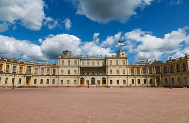 Obraz premium The building of the Great Gatchina Palace in Gatchina. Leningrad Region, Russia
