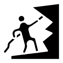 Climbing Competition icon vector image. Can be used for Rock Climbing.