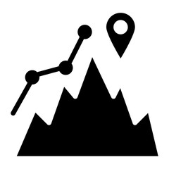 Climbing Map icon vector image. Can be used for Rock Climbing.