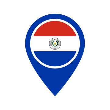 Paraguay flag location icon