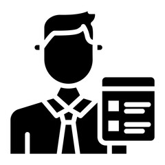 Recruiter icon vector image. Can be used for Job Fair.