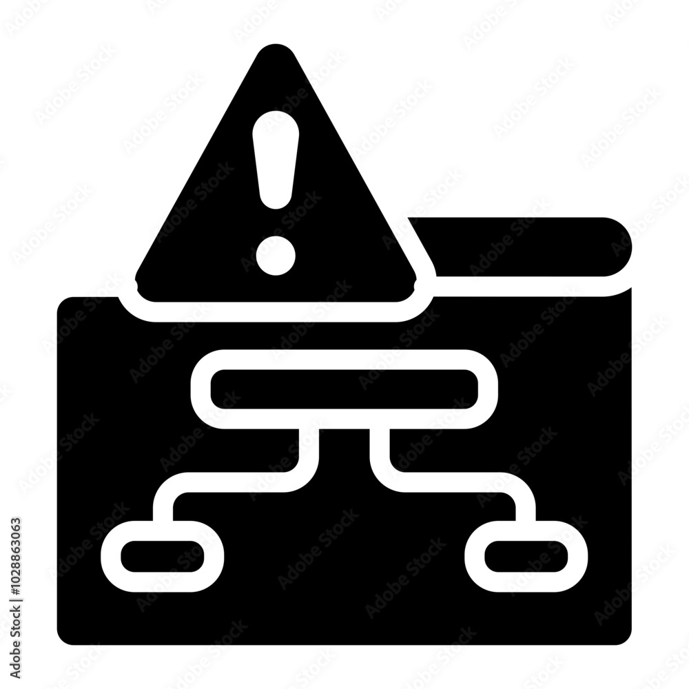 Poster project failure icon vector image. can be used for business risks.