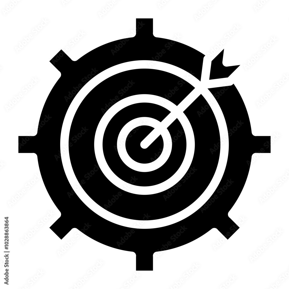 Poster goal setting icon vector image. can be used for organization.