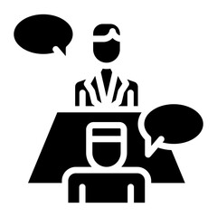 Meeting icon vector image. Can be used for Business Meeting.