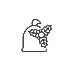 Santa Sack line icon