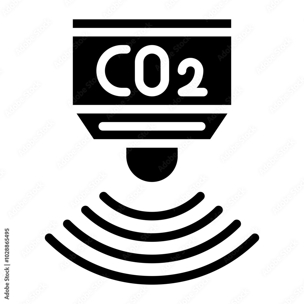 Poster co2 sensor icon vector image. can be used for sensors.