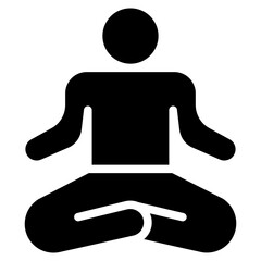 Meditation icon vector image. Can be used for Physical Wellbeing.