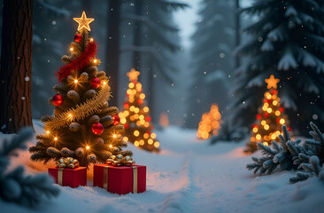 christmas tree with gifts