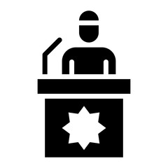 Prayer Speech icon vector image. Can be used for Eid al Adha.