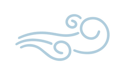 illustration of wind hand drawn element