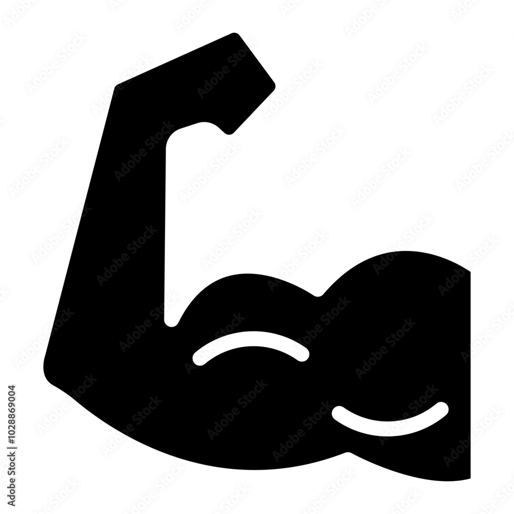 Canvas Prints Muscle icon vector image. Can be used for Fitness.