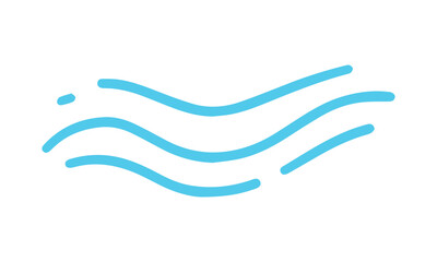 flow water hand drawn element