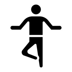 Yoga Pose icon vector image. Can be used for Fitness.