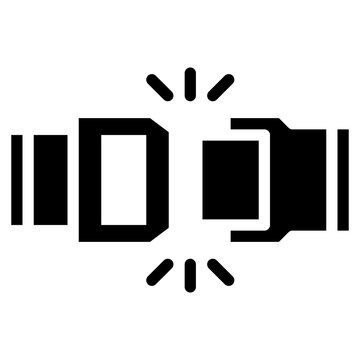 recommend clip art: Seatbelt icon vector image. Can be used for Airplane.