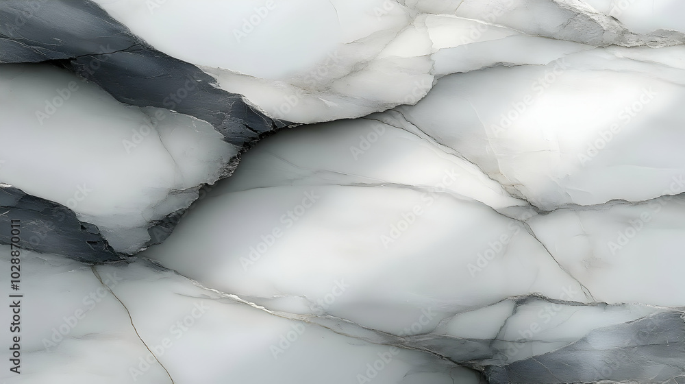 Poster elegant marble texture with white and gray veining patterns.