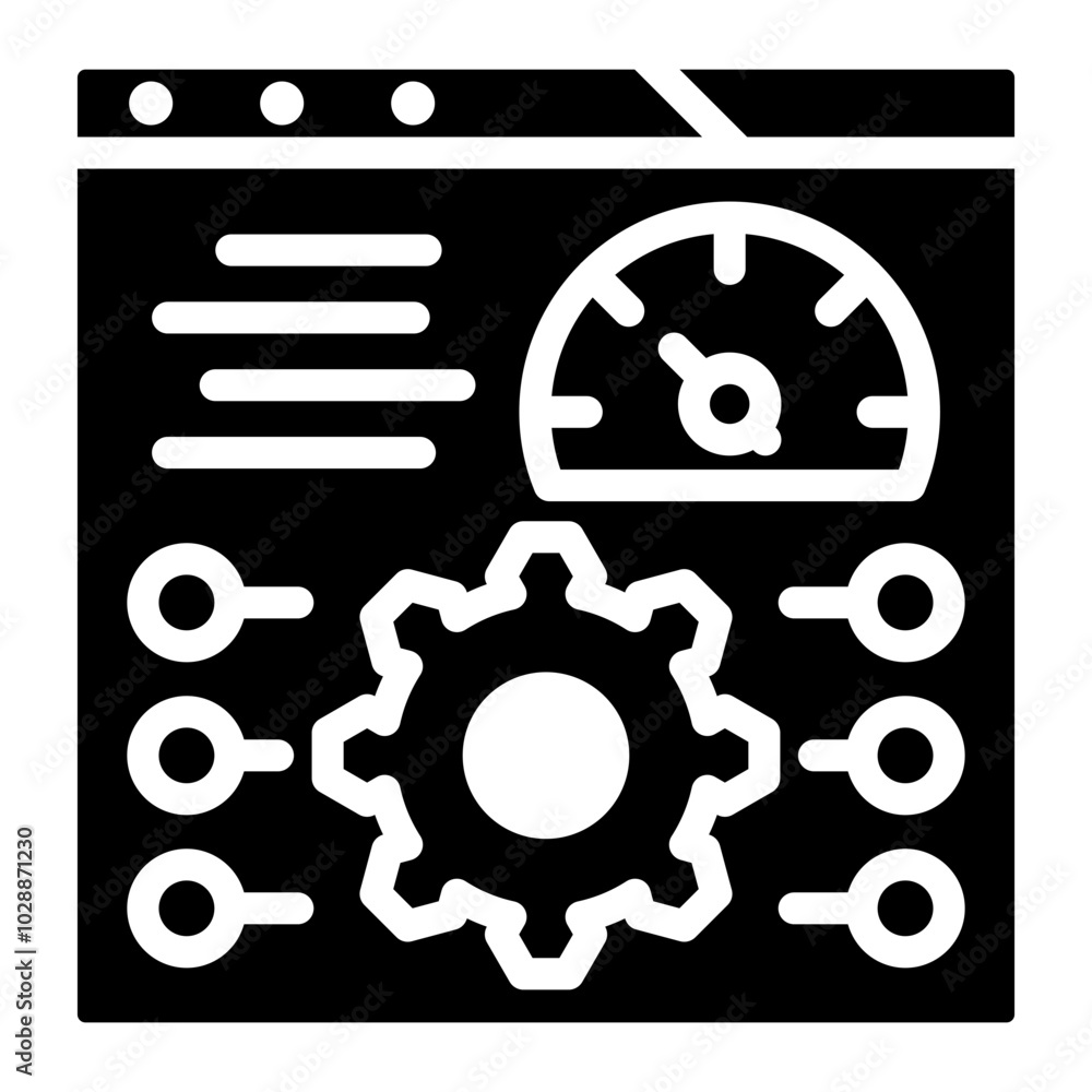 Poster performance testing icon vector image. can be used for software testing.
