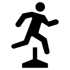 Jumping Athlete icon vector image. Can be used for Track and Field.