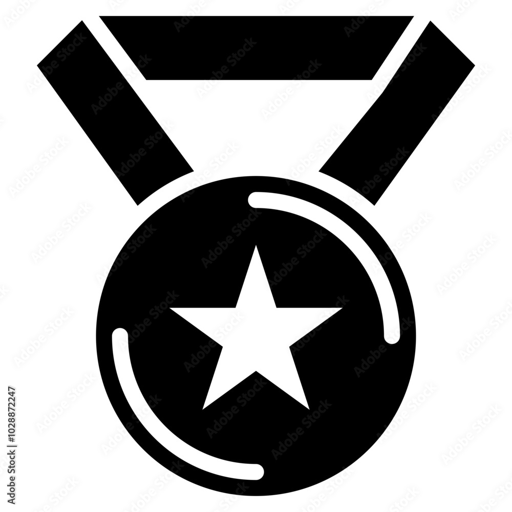 Sticker Medal icon vector image. Can be used for Track and Field.