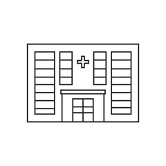 Hospital building icon outline vector